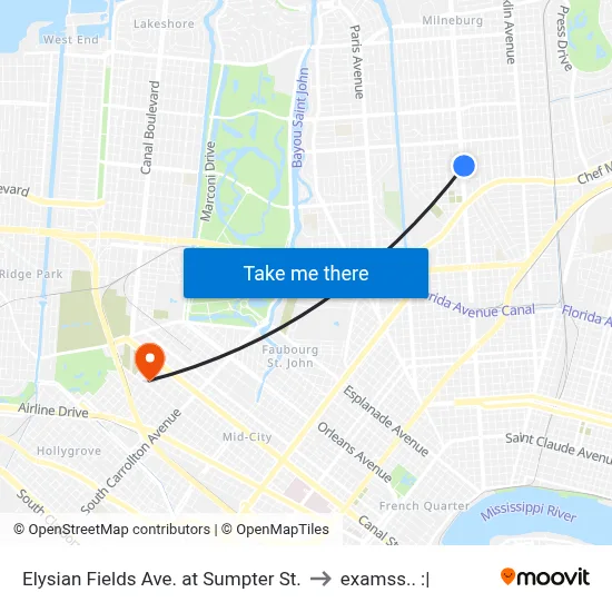 Elysian Fields Ave. at Sumpter St. to examss.. :| map