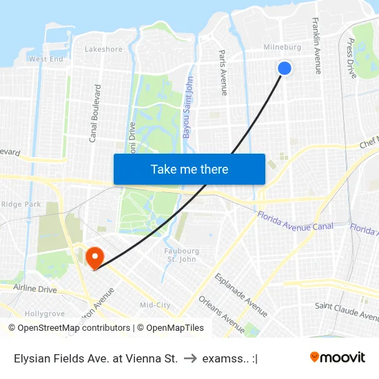 Elysian Fields Ave. at Vienna St. to examss.. :| map