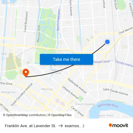Franklin Ave. at Lavender St. to examss.. :| map