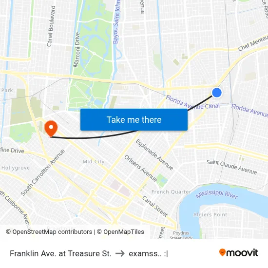 Franklin Ave. at Treasure St. to examss.. :| map