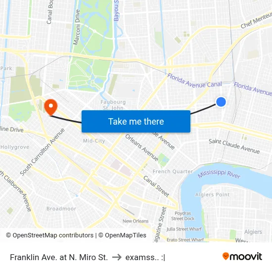 Franklin Ave. at N. Miro St. to examss.. :| map