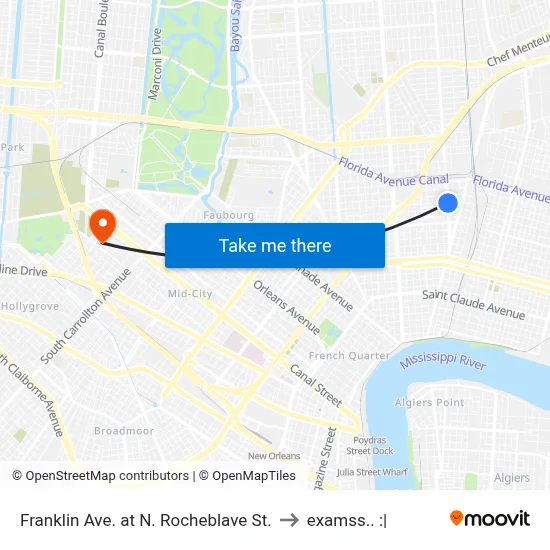 Franklin Ave. at N. Rocheblave St. to examss.. :| map