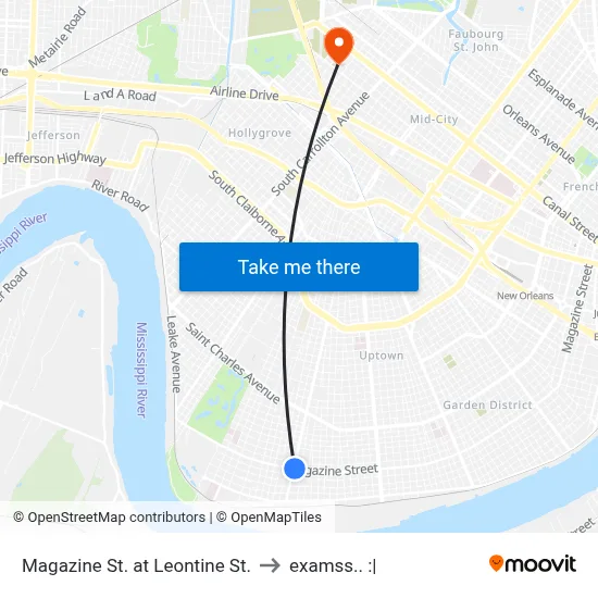 Magazine St. at Leontine St. to examss.. :| map