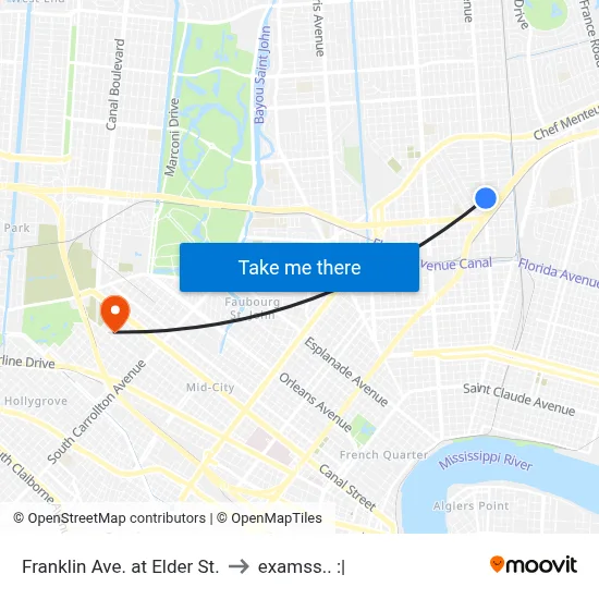 Franklin Ave. at Elder St. to examss.. :| map
