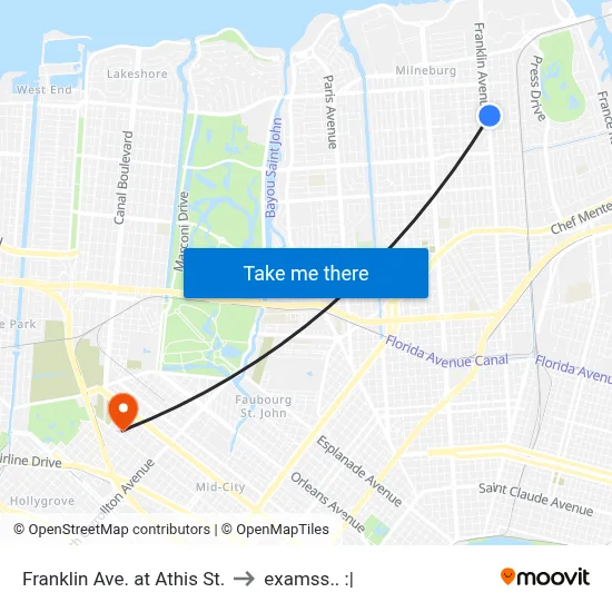 Franklin Ave. at Athis St. to examss.. :| map