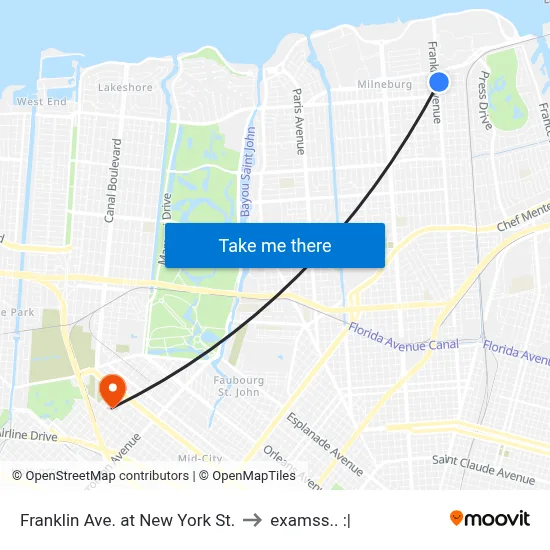 Franklin Ave. at New York St. to examss.. :| map