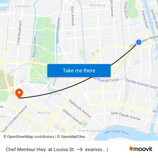 Chef Menteur Hwy. at Louisa St. to examss.. :| map