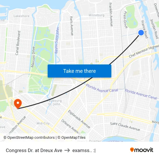 Congress Dr. at Dreux Ave to examss.. :| map