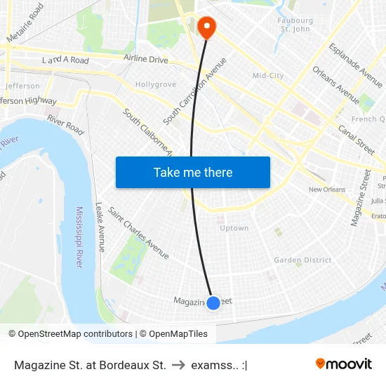 Magazine St. at Bordeaux St. to examss.. :| map