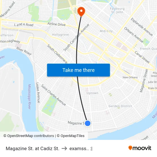 Magazine St. at Cadiz St. to examss.. :| map