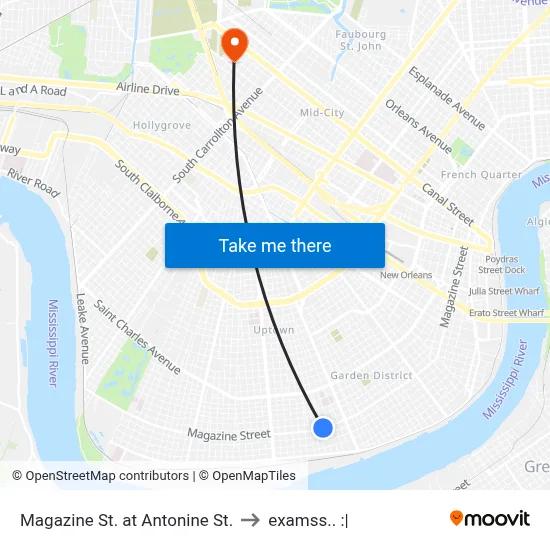 Magazine St. at Antonine St. to examss.. :| map