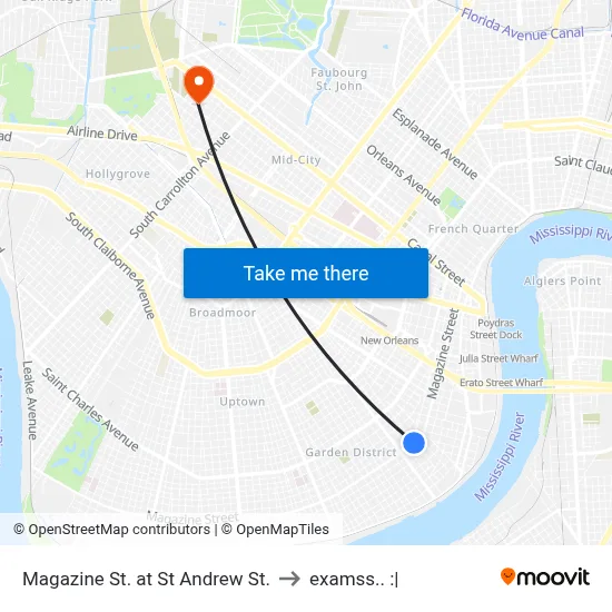 Magazine St. at St Andrew St. to examss.. :| map