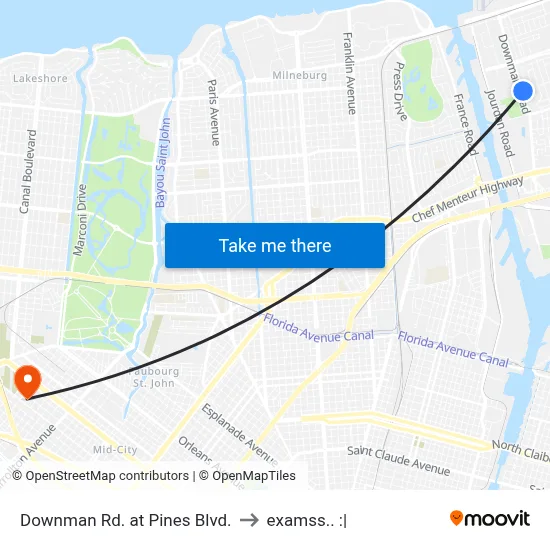 Downman Rd. at Pines Blvd. to examss.. :| map