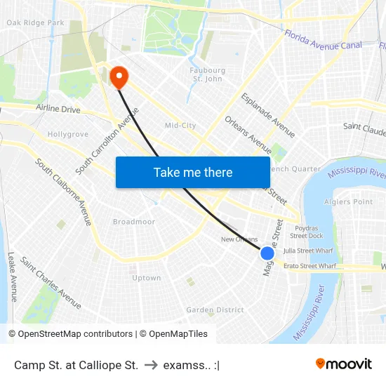 Camp St. at Calliope St. to examss.. :| map