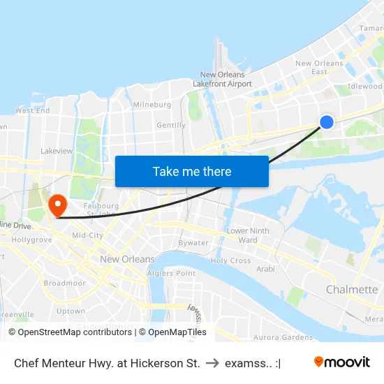 Chef Menteur Hwy. at Hickerson St. to examss.. :| map