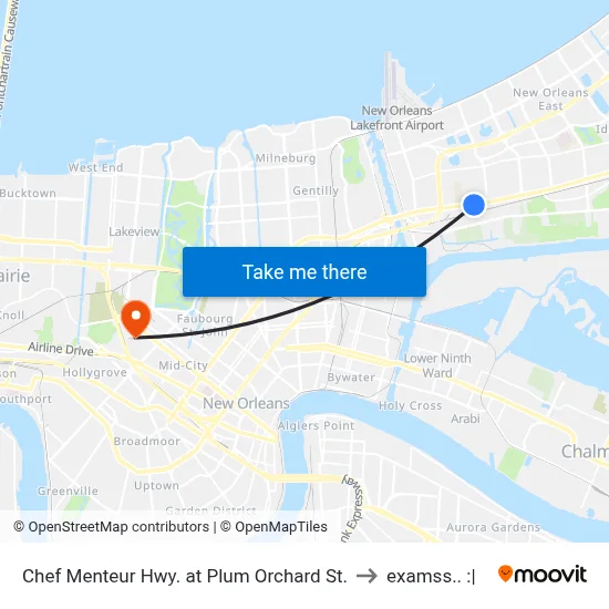 Chef Menteur Hwy. at Plum Orchard St. to examss.. :| map