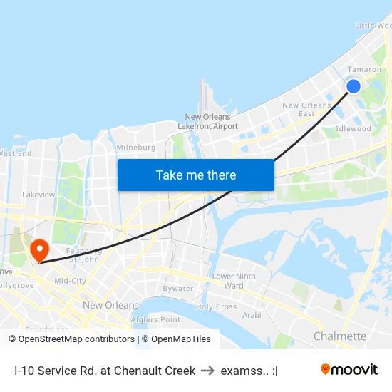 I-10 Service Rd. at Chenault Creek to examss.. :| map