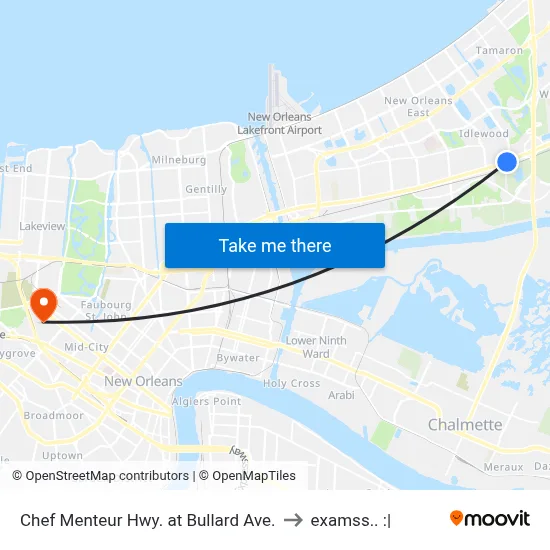 Chef Menteur Hwy. at Bullard Ave. to examss.. :| map