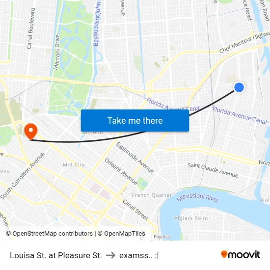 Louisa St. at Pleasure St. to examss.. :| map