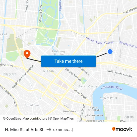 N. Miro St. at Arts St. to examss.. :| map