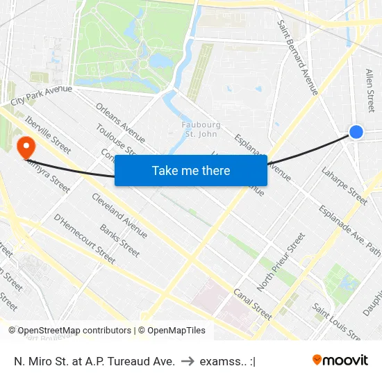 N. Miro St. at A.P. Tureaud Ave. to examss.. :| map
