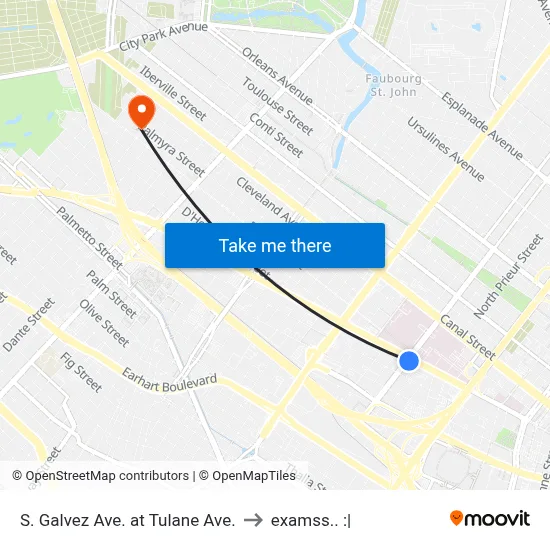 S. Galvez Ave. at Tulane Ave. to examss.. :| map