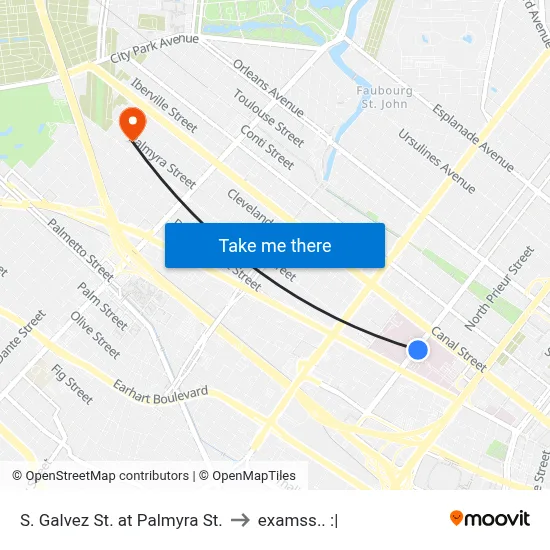 S. Galvez St. at Palmyra St. to examss.. :| map