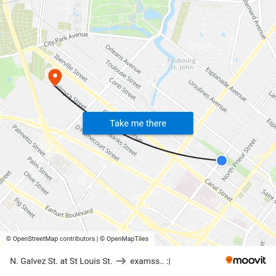 N. Galvez St. at St Louis St. to examss.. :| map