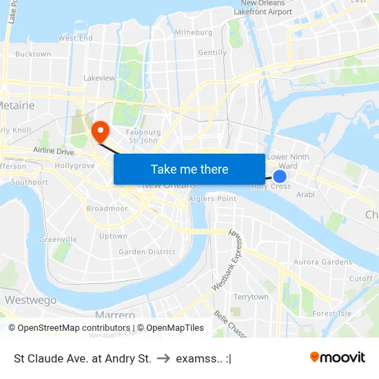 St Claude Ave. at Andry St. to examss.. :| map