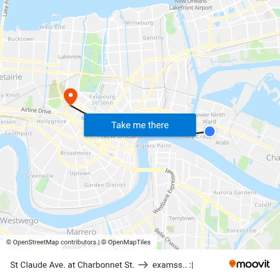 St Claude Ave. at Charbonnet St. to examss.. :| map
