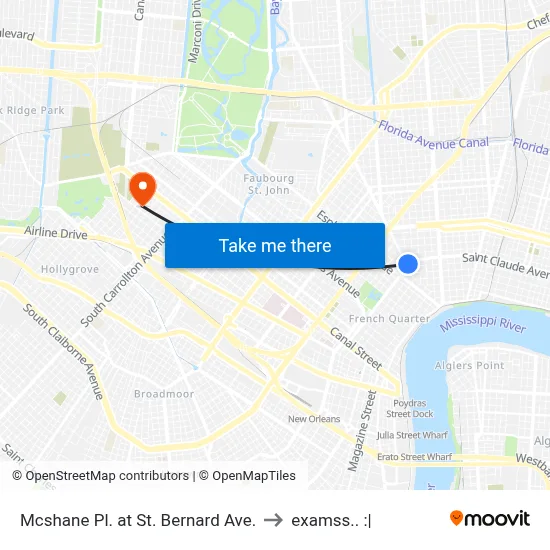 Mcshane Pl. at St. Bernard Ave. to examss.. :| map