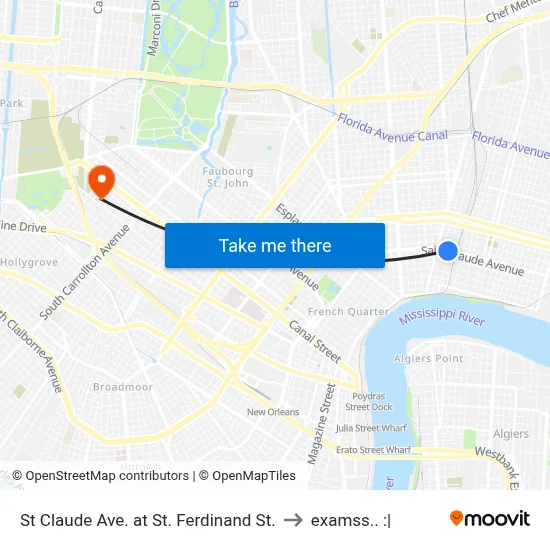 St Claude Ave. at St. Ferdinand St. to examss.. :| map