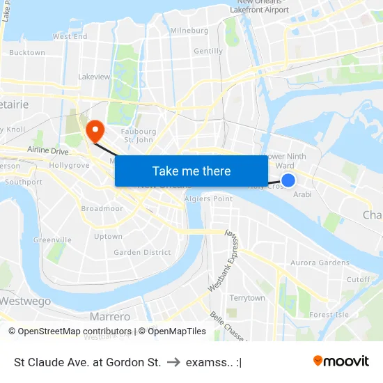 St Claude Ave. at Gordon St. to examss.. :| map