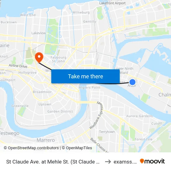 St Claude Ave. at Mehle St. (St Claude Arts) to examss.. :| map