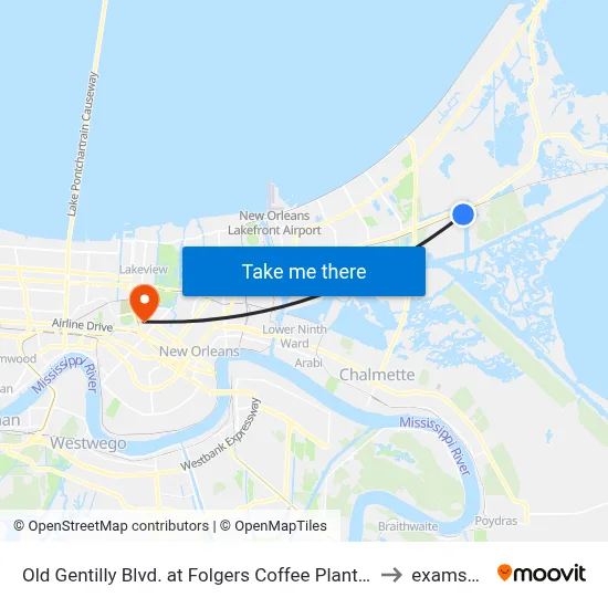Old Gentilly Blvd. at Folgers Coffee Plant Gate 1c to examss.. :| map