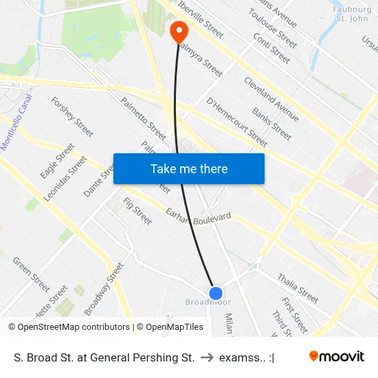 S. Broad St. at General Pershing St. to examss.. :| map