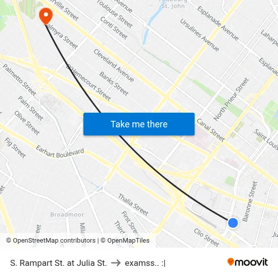 S. Rampart St. at Julia St. to examss.. :| map