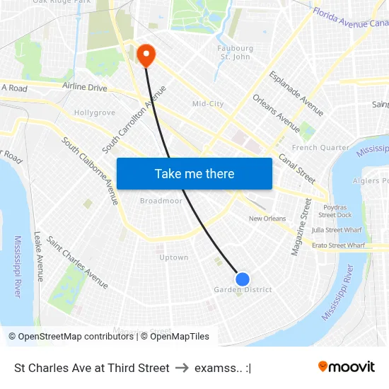 St Charles Ave at Third Street to examss.. :| map