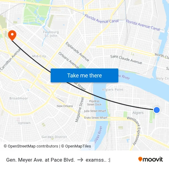 Gen. Meyer Ave. at Pace Blvd. to examss.. :| map