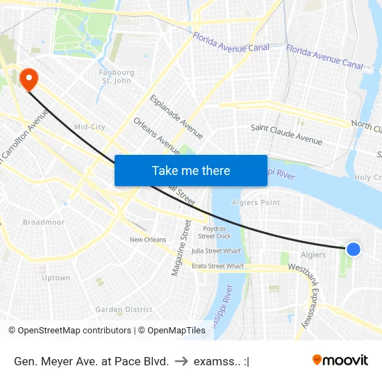 Gen. Meyer Ave. at Pace Blvd. to examss.. :| map