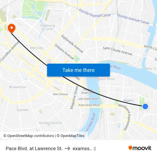 Pace Blvd. at Lawrence St. to examss.. :| map