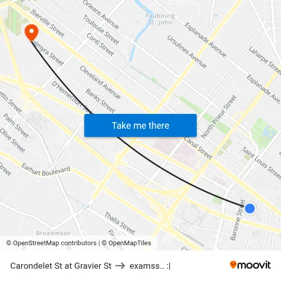 Carondelet St at Gravier St to examss.. :| map