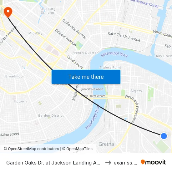 Garden Oaks Dr. at Jackson Landing Apts. to examss.. :| map