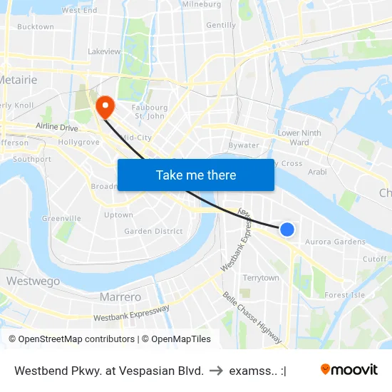 Westbend Pkwy. at Vespasian Blvd. to examss.. :| map