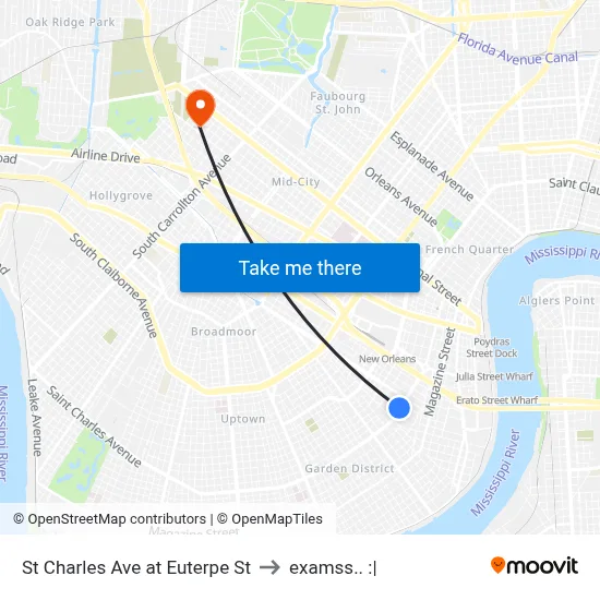St Charles Ave at Euterpe St to examss.. :| map