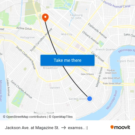 Jackson Ave. at Magazine St. to examss.. :| map