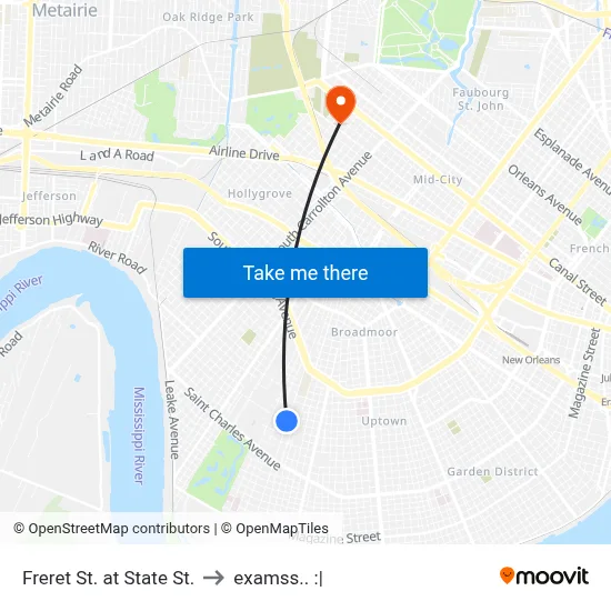 Freret St. at State St. to examss.. :| map