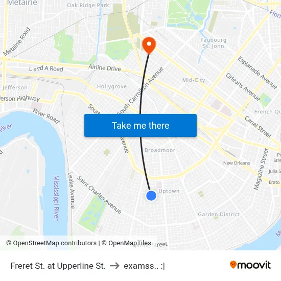 Freret St. at Upperline St. to examss.. :| map