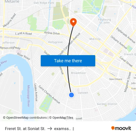 Freret St. at Soniat St. to examss.. :| map