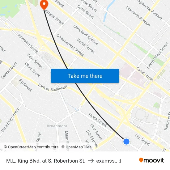 M.L. King Blvd. at S. Robertson St. to examss.. :| map